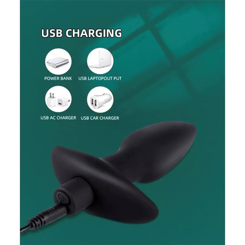 Spear Plug Anal con Vibracion USB Silicona 8