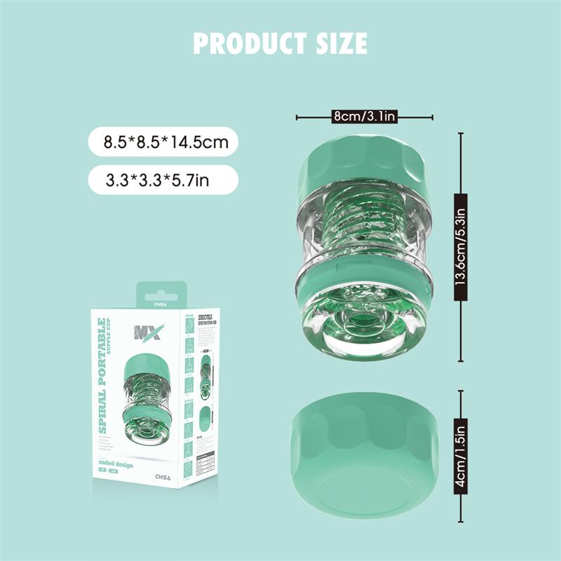 Spiral Supple Masturbador Verde