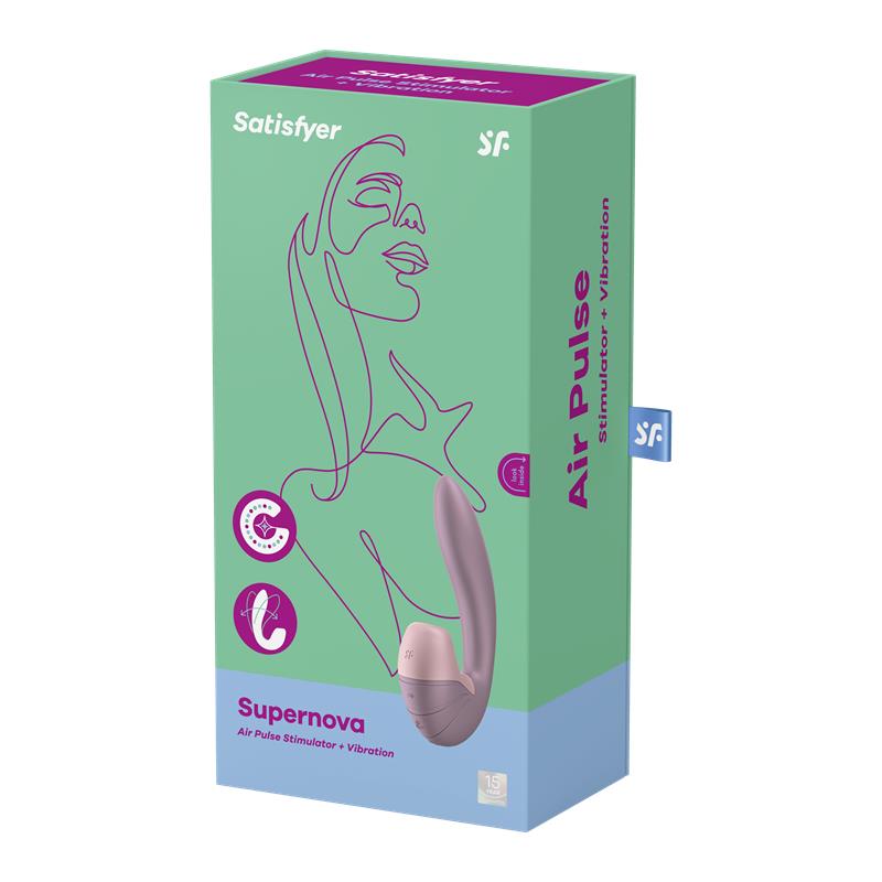 Supernova Old Rose Succionador y Vibrador Super Flexible USB 8