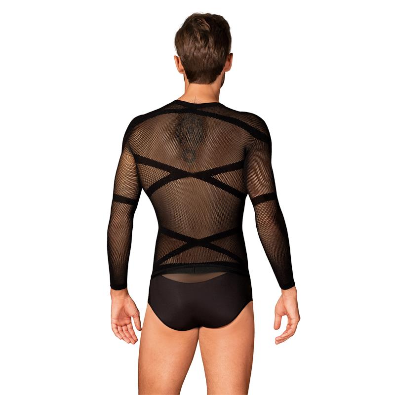 T101 Camiseta Manga Larga Semi Transparente S/M/L