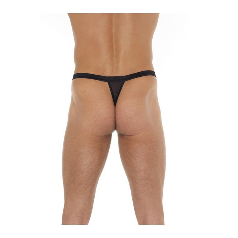 Tanga con Tiras Negro y Leopardo Talla Única 2