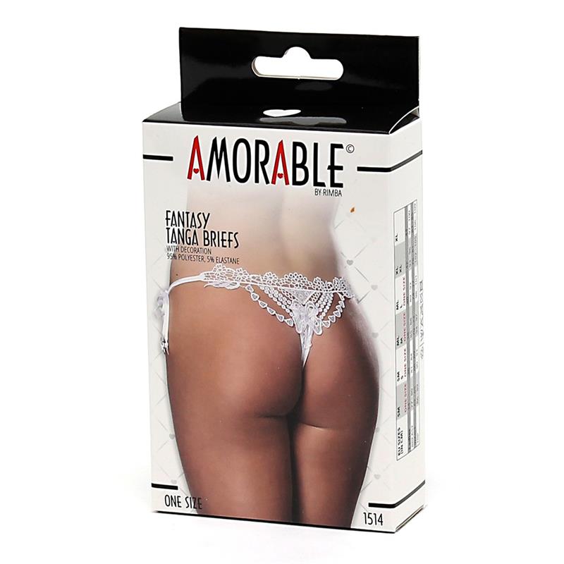 Tanga Fantasía Blanco Talla Unica 3