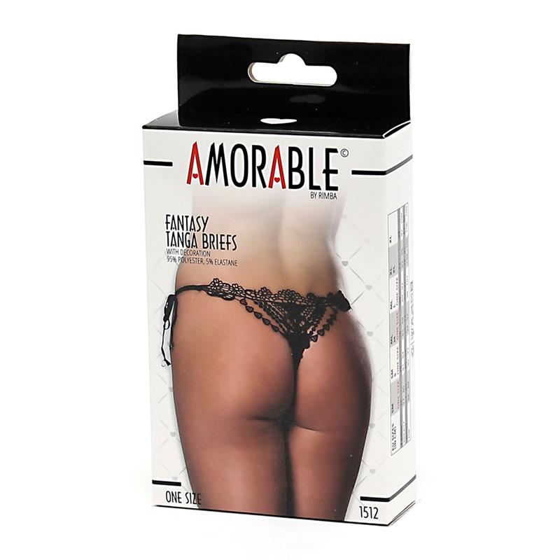 Tanga Fantasia Negro Talla Unica 3