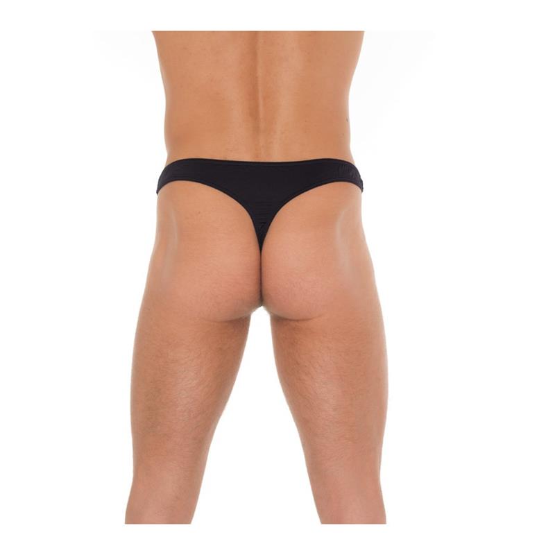 Tanga Rejilla Negro Talla Única 2
