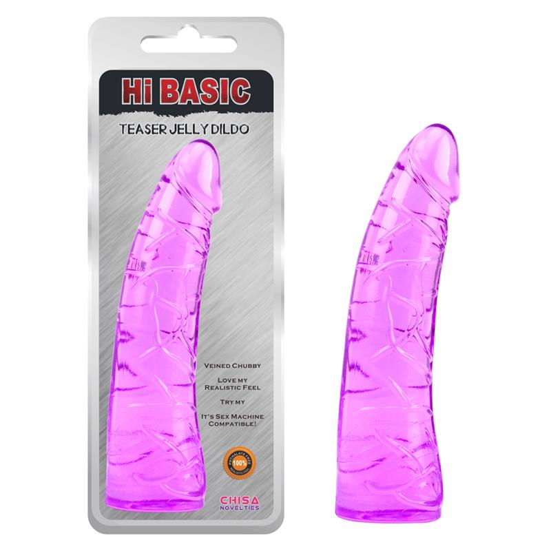 Teaser Jelly Dildo 18.6cm Purpura