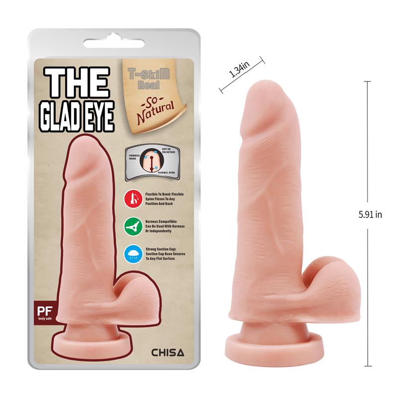The Glad Eye Flesh Dildo dual density 15cm
