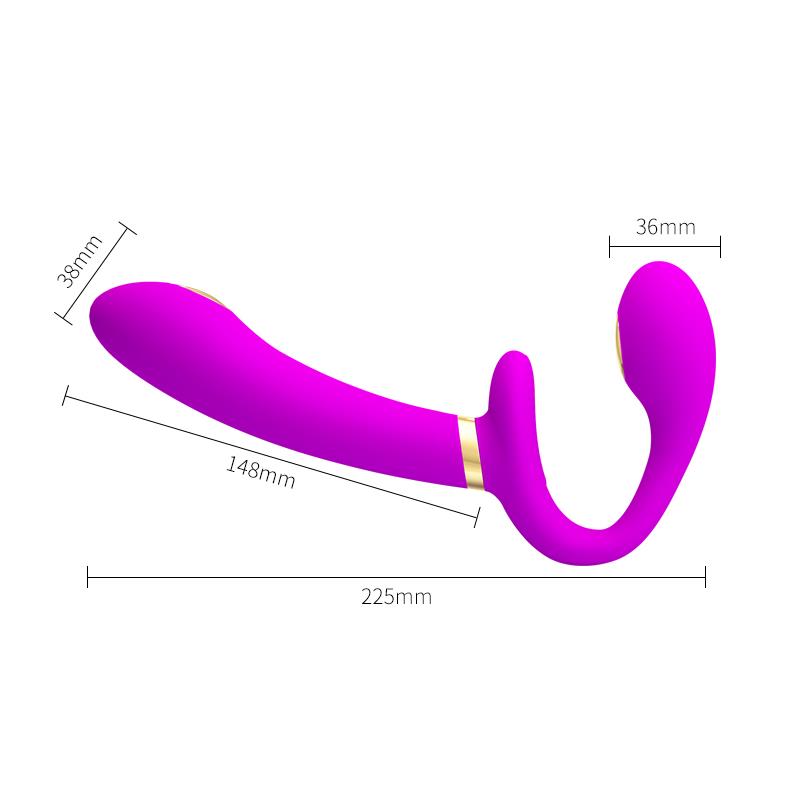 Thunderbird Vibrador para Parejas sin Arnés con Control Remoto 7
