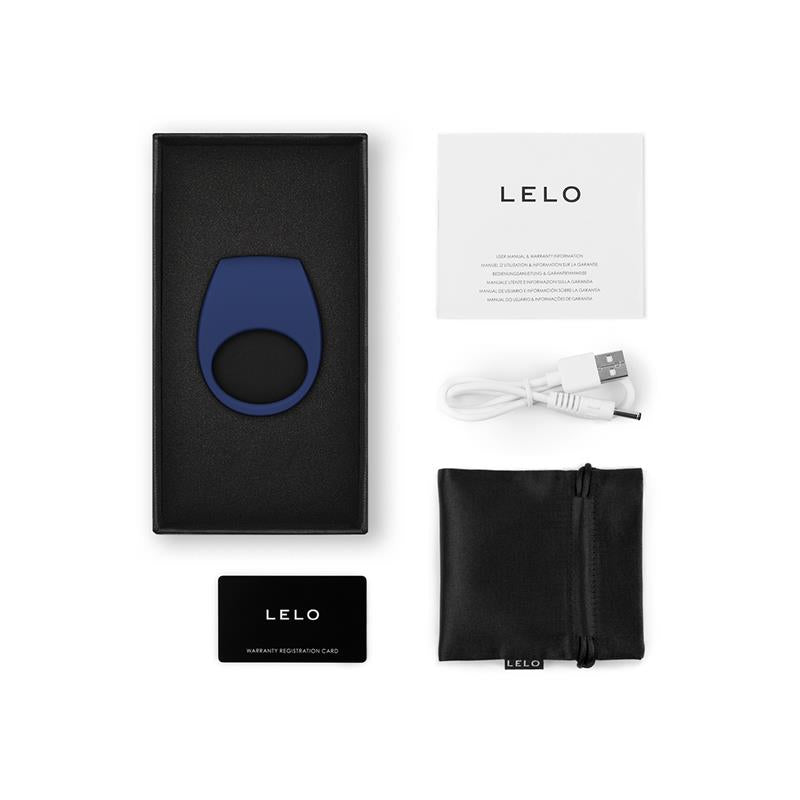 Tor 3 Anillo para Parejas con Lelo APP Base Blue 2