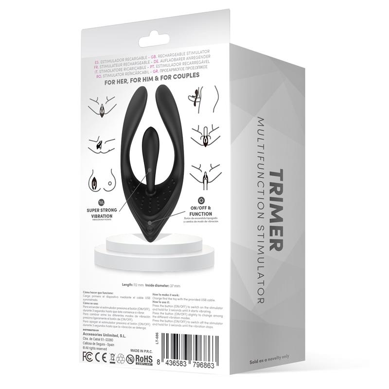 Trimer Estimulador 3 Motores Flexible USB Silicona 4