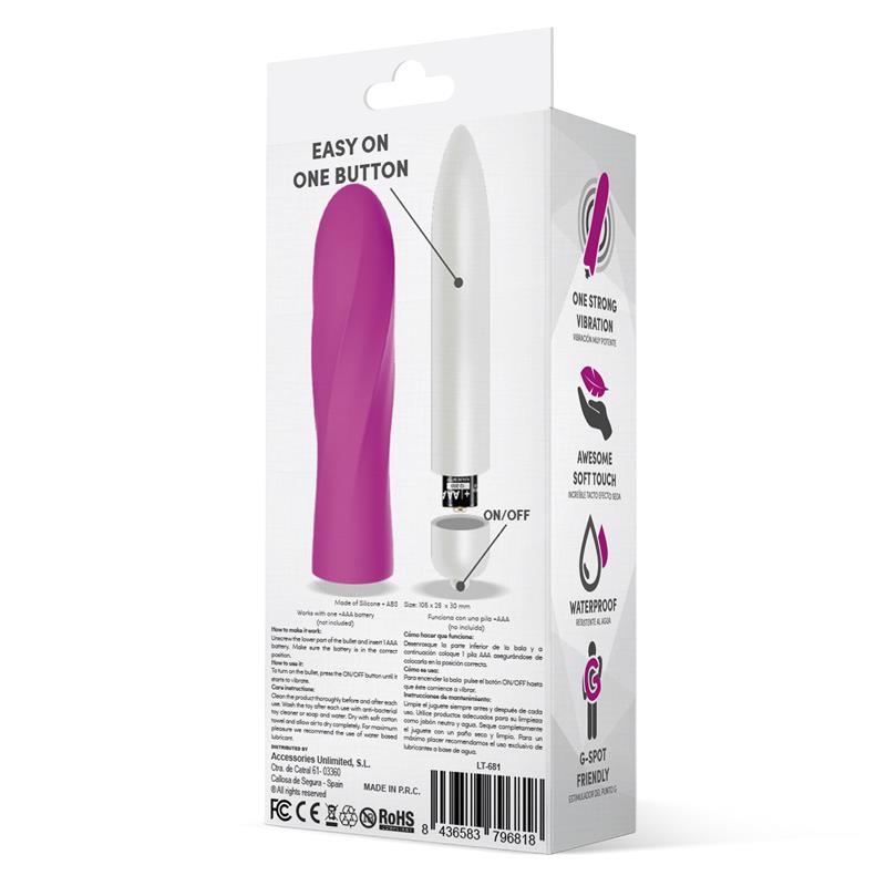 Trimy Bala Vibradora Easy Quick Silicona Rosa 3