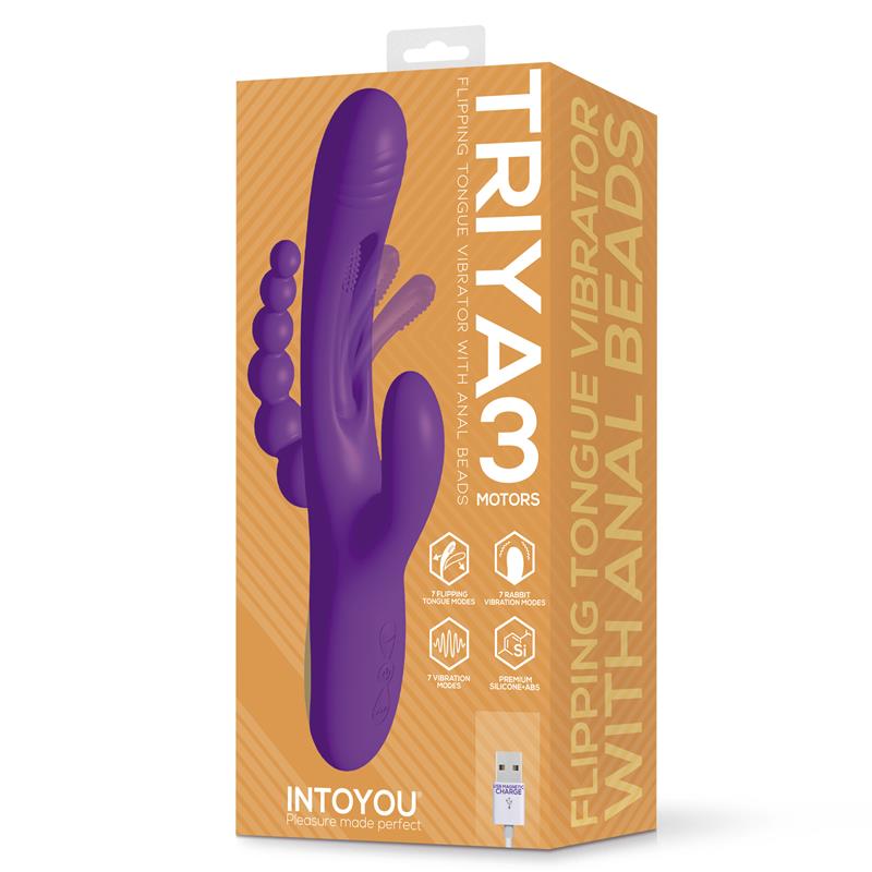 Triya Vibrador con Lengua Flipping y Cadena Anal 11