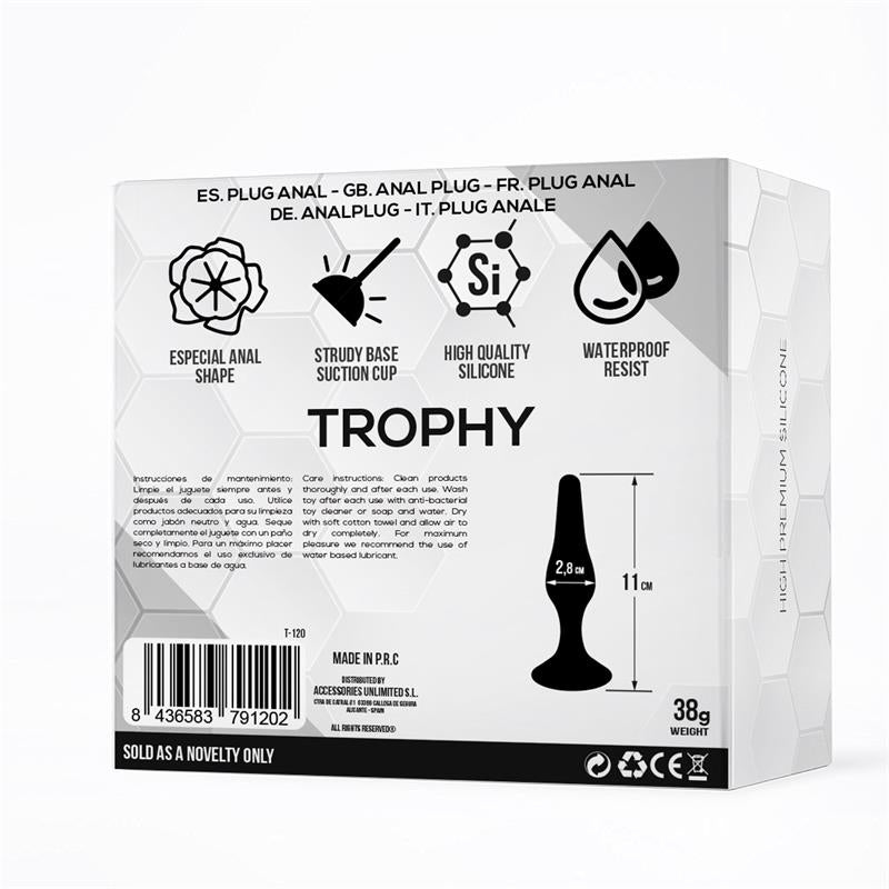 Trophy Plug Anal 11 cm Silicona Negro 3
