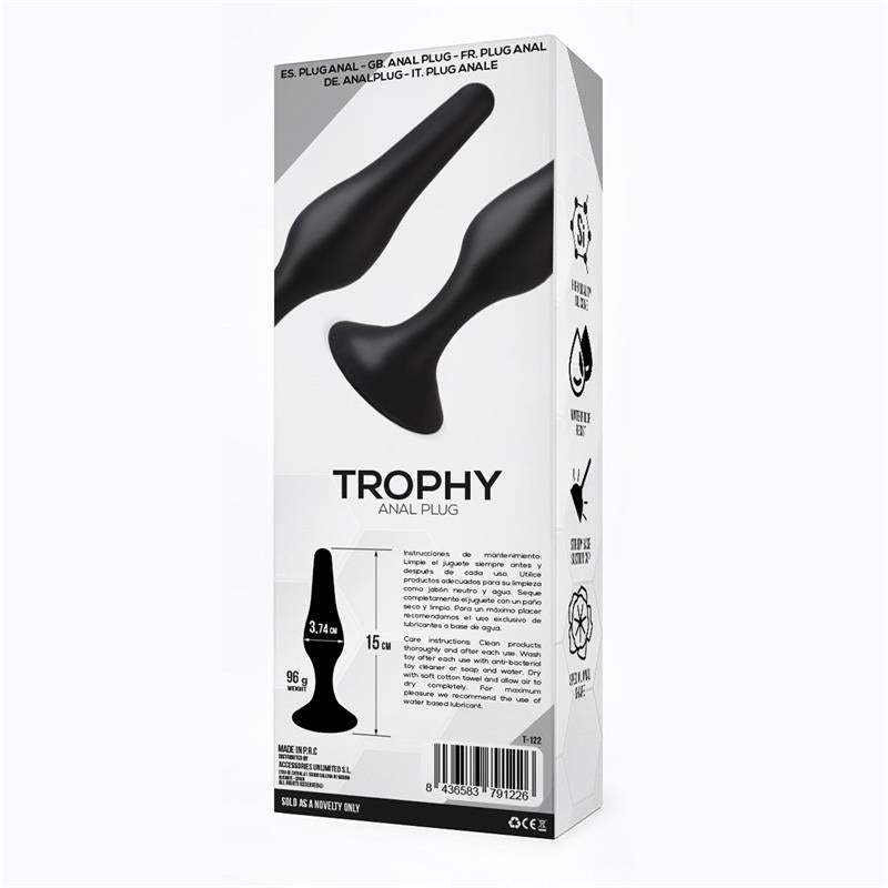 Trophy Plug Anal 15 cm Silicona Negro 3