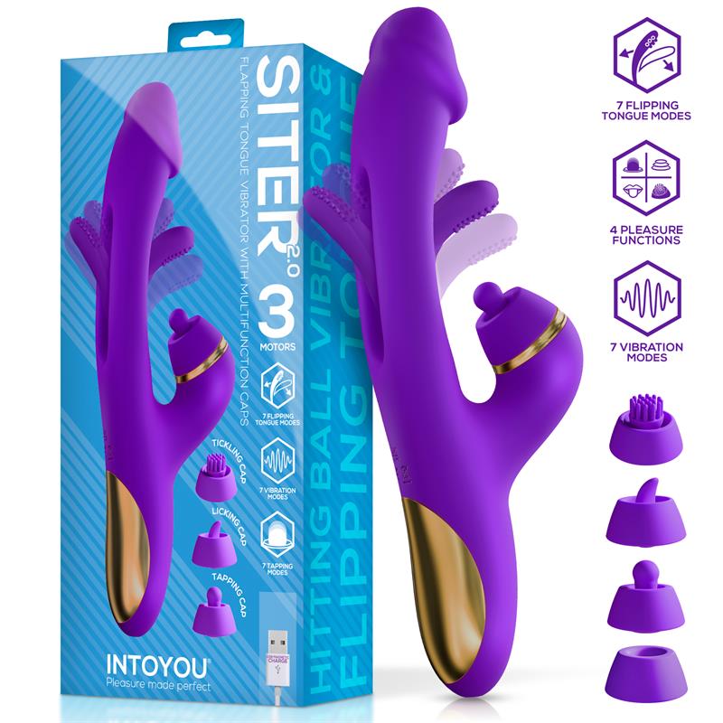 Siter 2.0 Vibrador con Lengua Flapping, Golpeteo y Cabezales Intercambiables, imagen 1