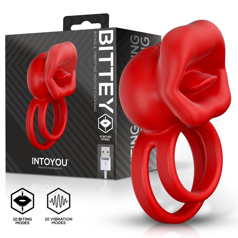 Bittey anillo vibrador con estimulación