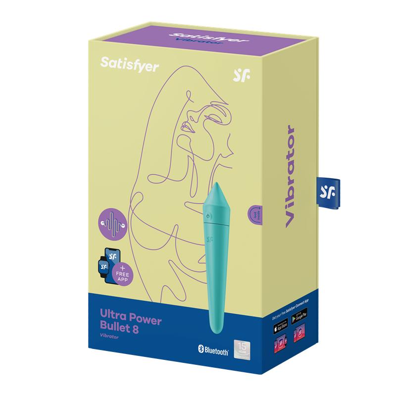 Ultra Power Bullet 8 Bala Vibradora con APP Turquoise 7
