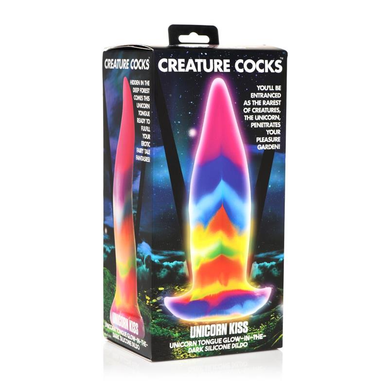 Unicorn Tongue Dildo Lengua Brilla en la Oscuridad 8.4