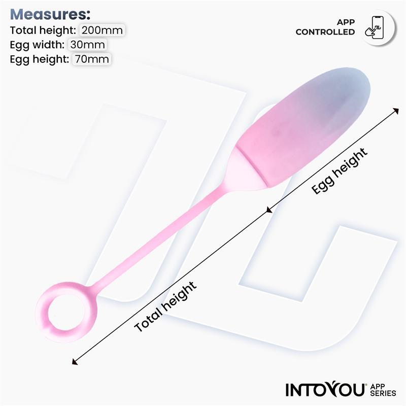 Huevo Silicona Doble Capa con APP Azul/Rosa - imagen 9
