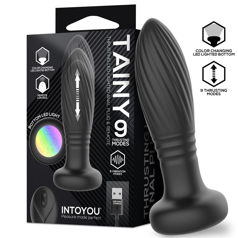 Tainy Plug Anal con Thrusting y Luces Led con Control Remoto - imagen 1