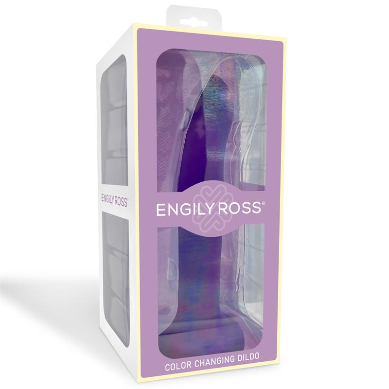 Dildo que Cambia de Color Púpura a Rosa Talla L 21 cm - imagen 7
