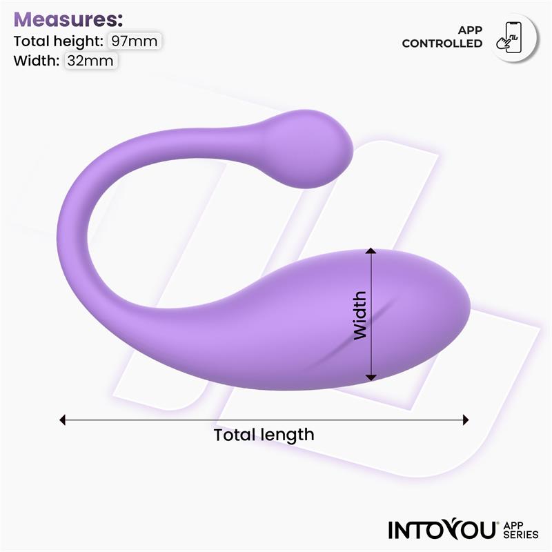 Bulby Huevo Vibrador con APP Lavanda - imagen 9