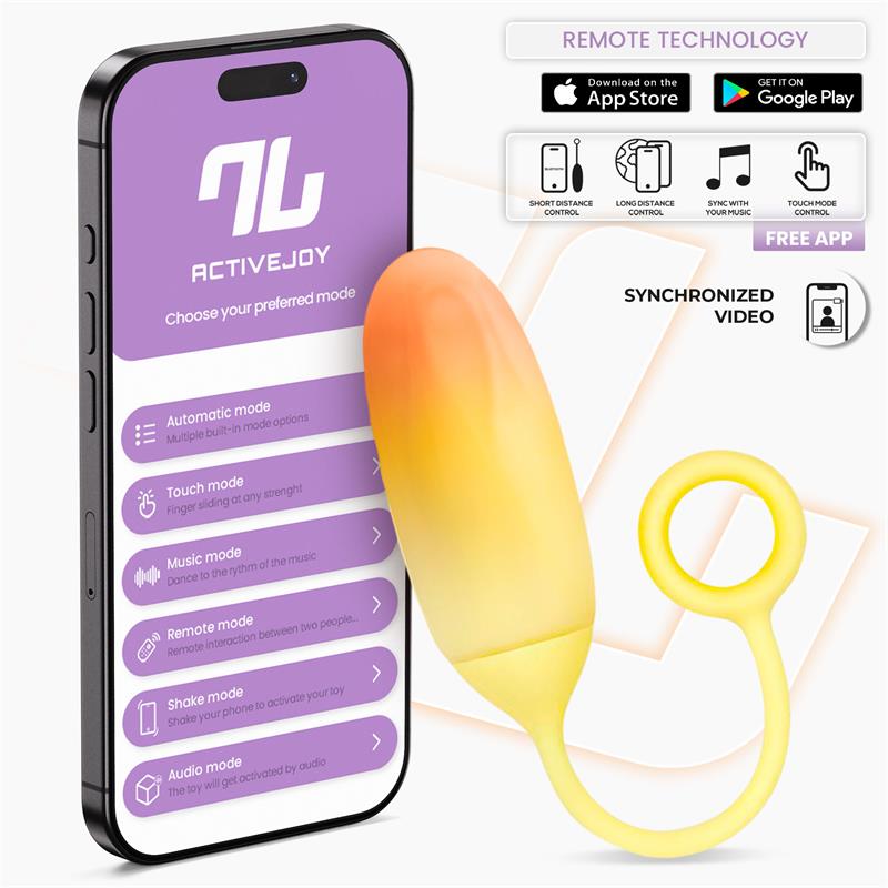 Huevo Silicona Doble Capa con APP Amarillo/Naranja - imagen 1