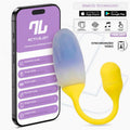 NexEgg Huevo Vibrador Doble Capa Silicona App Amarillo/Púrpura - imagen 1
