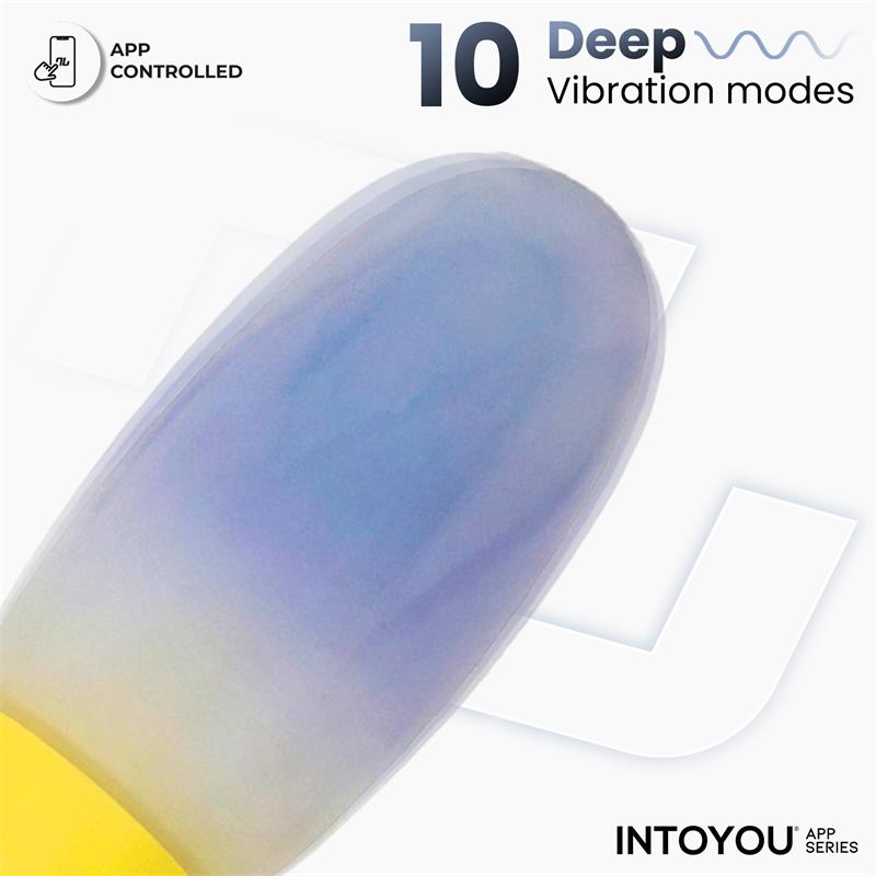 NexEgg Huevo Vibrador Doble Capa Silicona App Amarillo/Púrpura - imagen 4