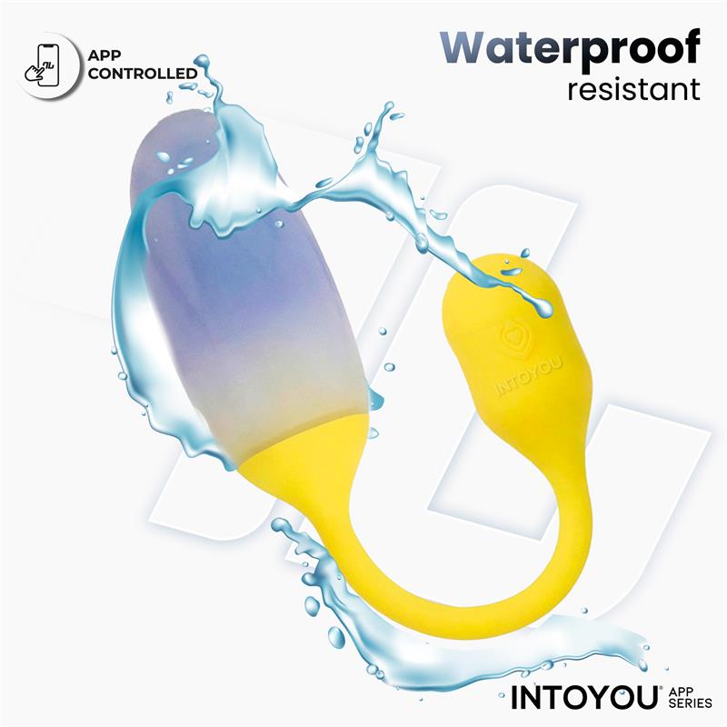 NexEgg Huevo Vibrador Doble Capa Silicona App Amarillo/Púrpura - imagen 9
