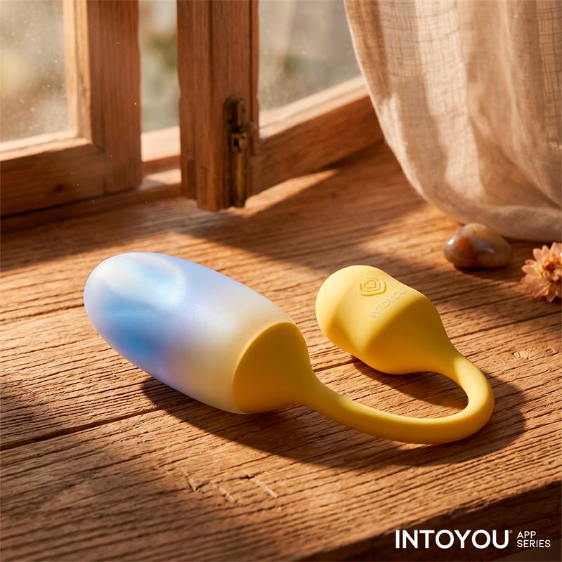 NexEgg Huevo Vibrador Doble Capa Silicona App Amarillo/Púrpura - imagen 12