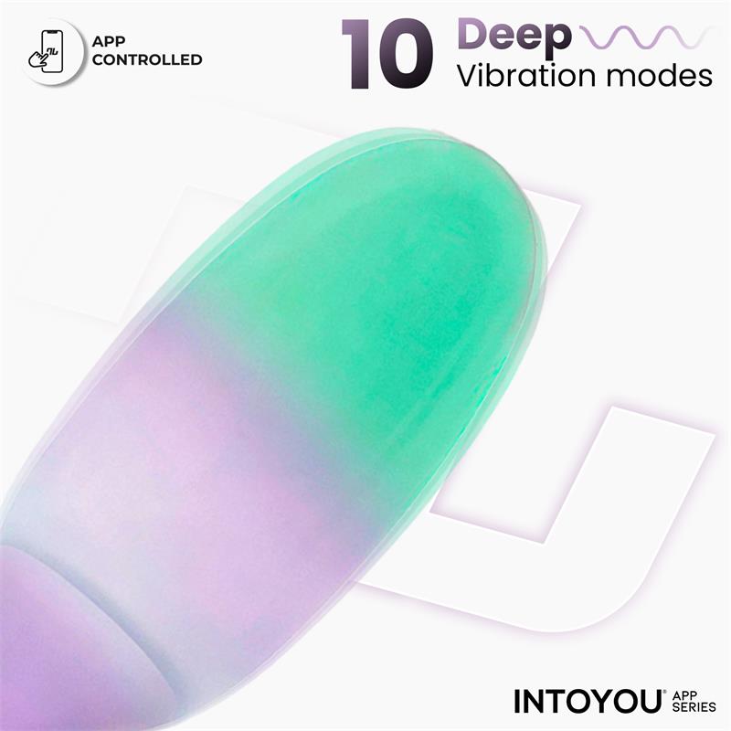 NexEgg Huevo Vibrador Silicona Doble capa con App Lila/Pistacho - imagen 6