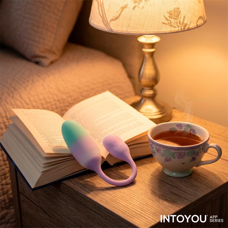 NexEgg Huevo Vibrador Silicona Doble capa con App Lila/Pistacho - imagen 11