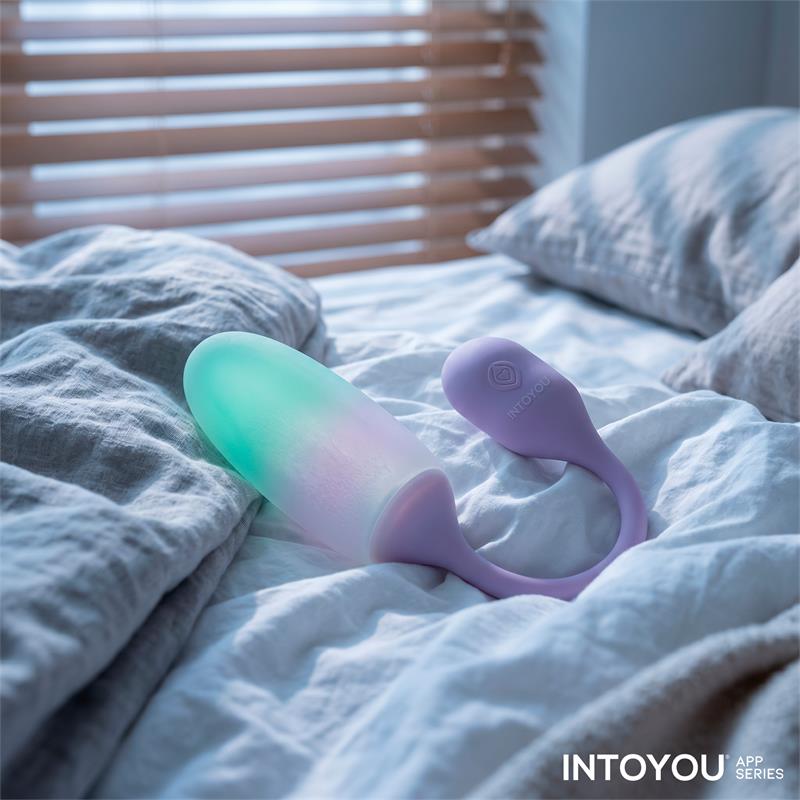 NexEgg Huevo Vibrador Silicona Doble capa con App Lila/Pistacho - imagen 12