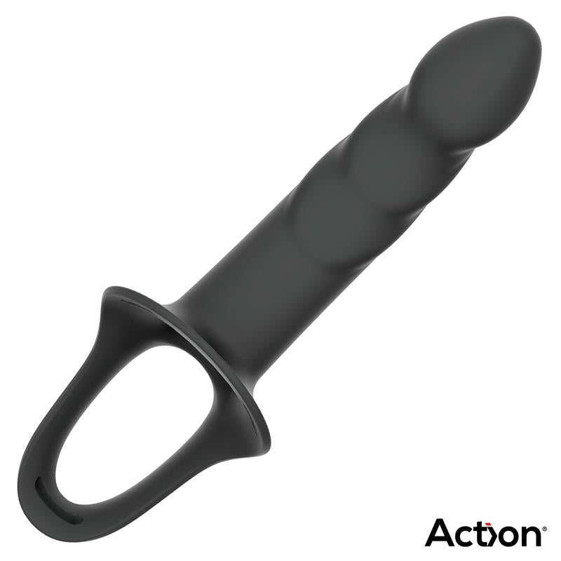 Arnés Strap-on con Dildo Hueco Silicona Premium Talla L Negro - imagen 6