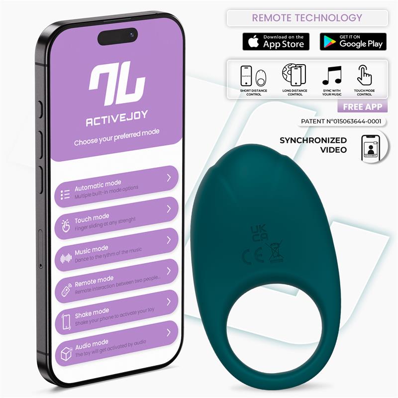 Ringo Anillo Vibrador con APP Unibody Verde - imagen 1