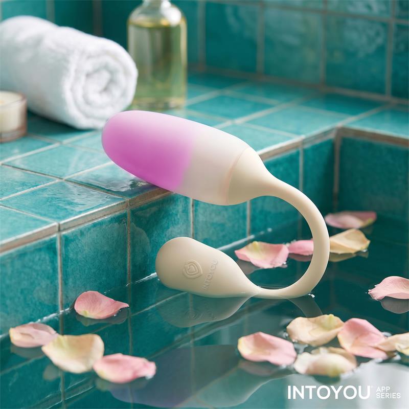 NexEgg Huevo Vibrador Silicona Doble capa App Beige/Rosa - imagen 11