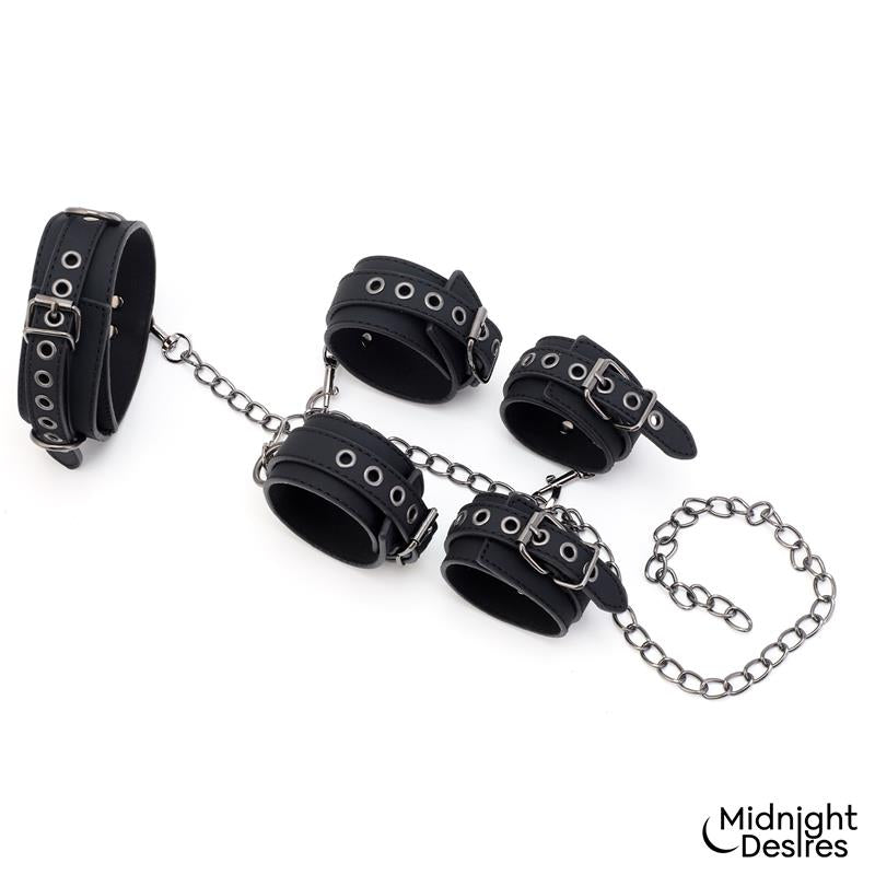 Set de Restricciones con Collar y Esposas - imagen 3