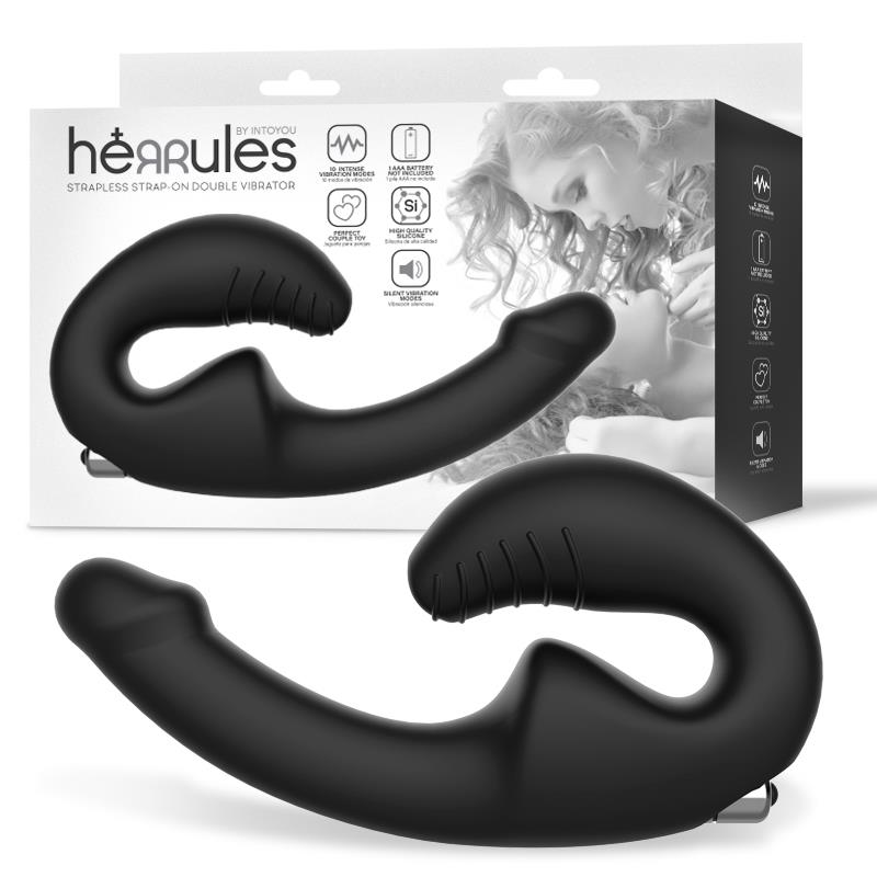 Strap-on Vibrador Doble sin Arnés - imagen 1