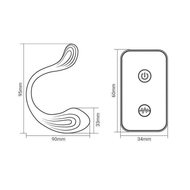 Nami Huevo Vibrador con Contol Remoto Silicona Líquida Unibody - imagen 5