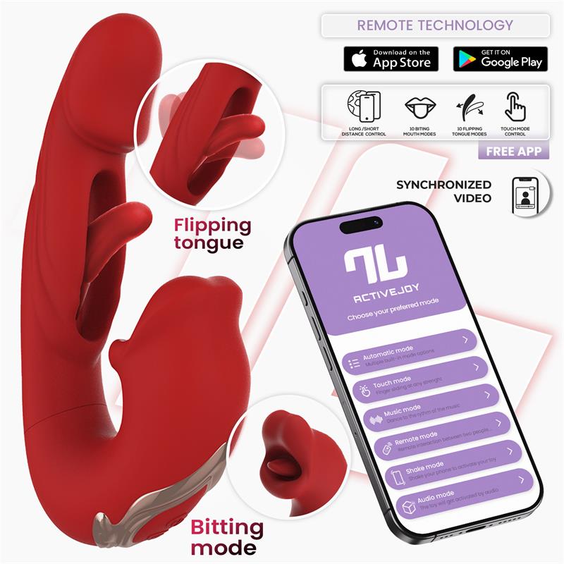 Mouty Vibrador Función Mordisqueo y Flipping con App - imagen 1