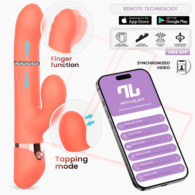 Mindy Vibrador con Anillo de Bolas Up and Down, Finger y Pulsación con APP - imagen 1
