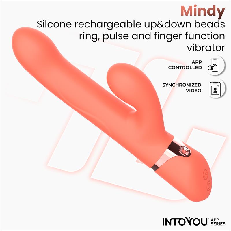 Mindy Vibrador con Anillo de Bolas Up and Down, Finger y Pulsación con APP - imagen 3