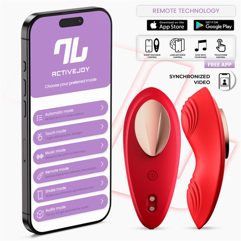 Vibrador de Braguita con APP Silicona Rojo - imagen 1