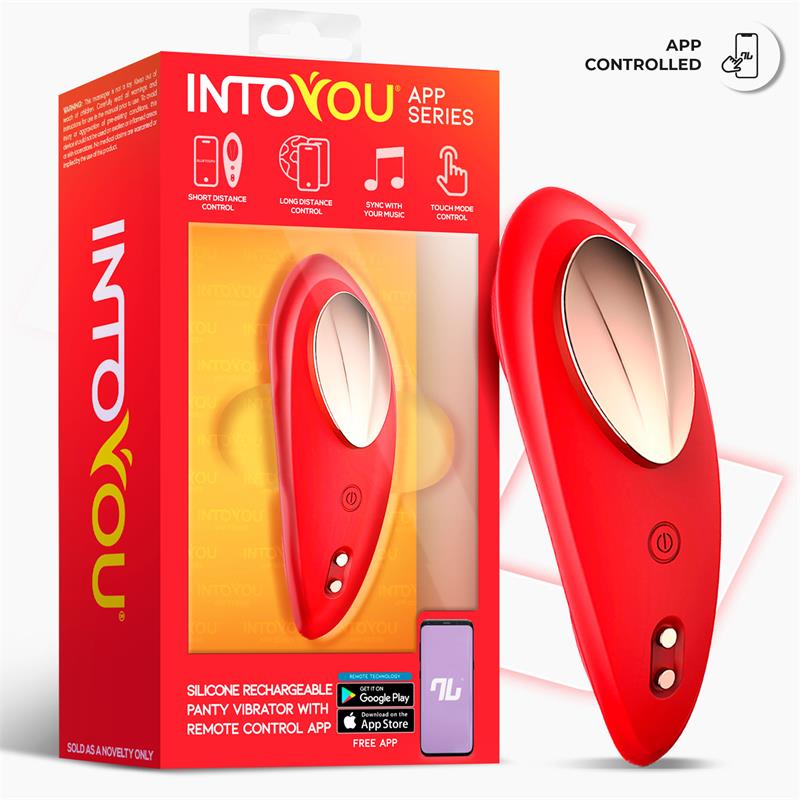 Vibrador de Braguita con APP Silicona Rojo - imagen 2