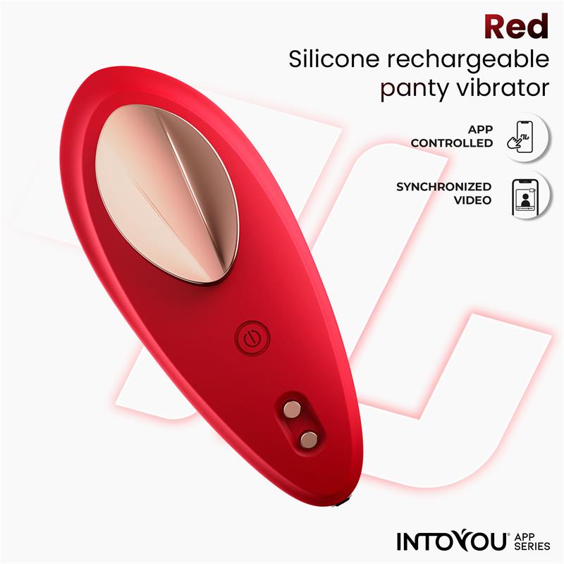 Vibrador de Braguita con APP Silicona Rojo - imagen 3