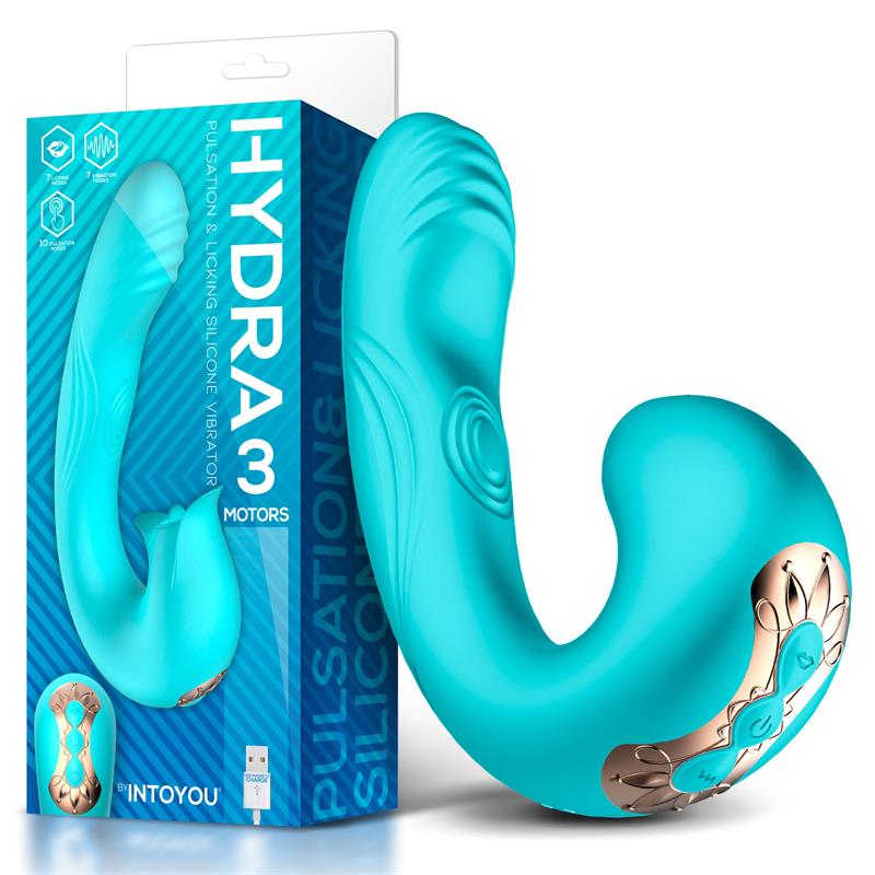 Hydra Vibrador con Pulsación y Lengua Estimuladora de Clítoris 3 Motores USB - imagen 1