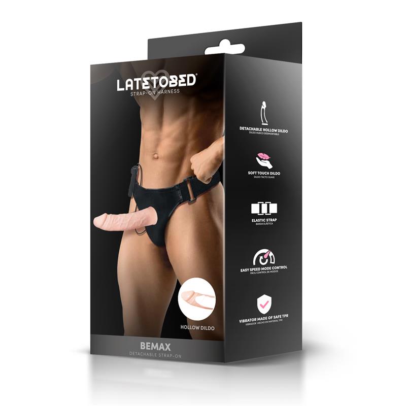 Bemax Arnés con Dildo Hueco Desmontable, Vibración y Control Remoto - imagen 5