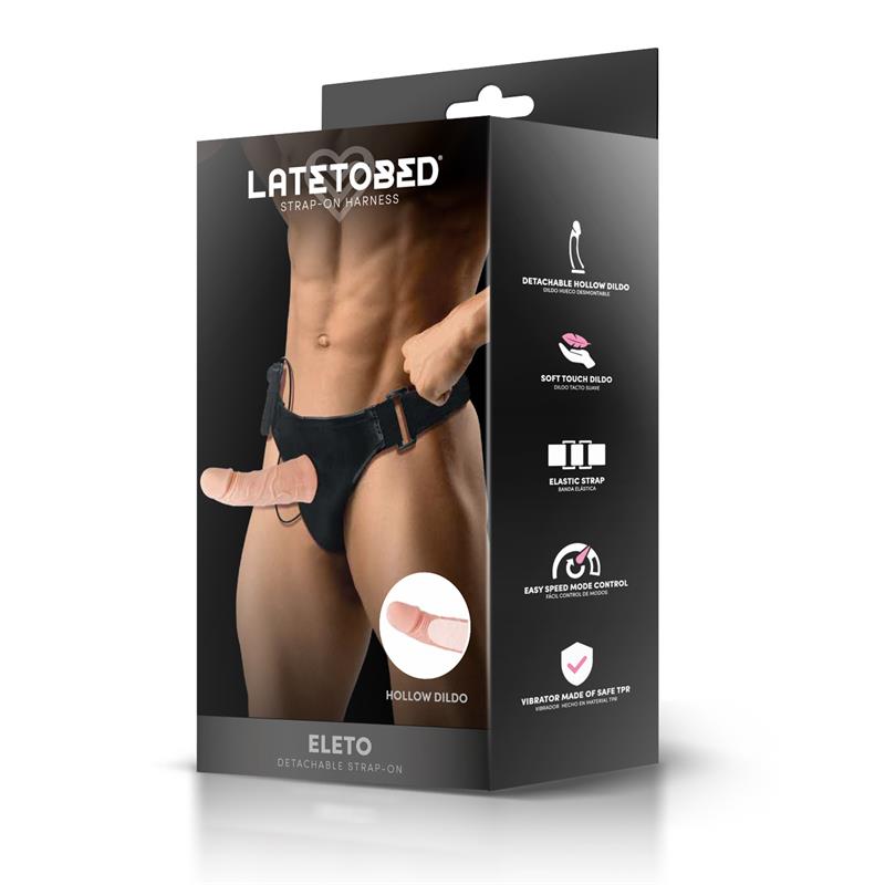 Eleto Arnés con Dildo Hueco Desmontable, Vibración y Control Remoto - imagen 5
