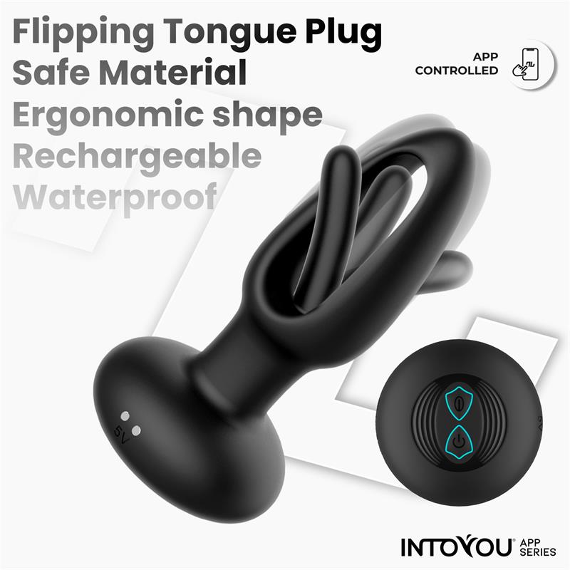 Zack Plug Anal con Flipping Tongue y Vibración con App - imagen 3