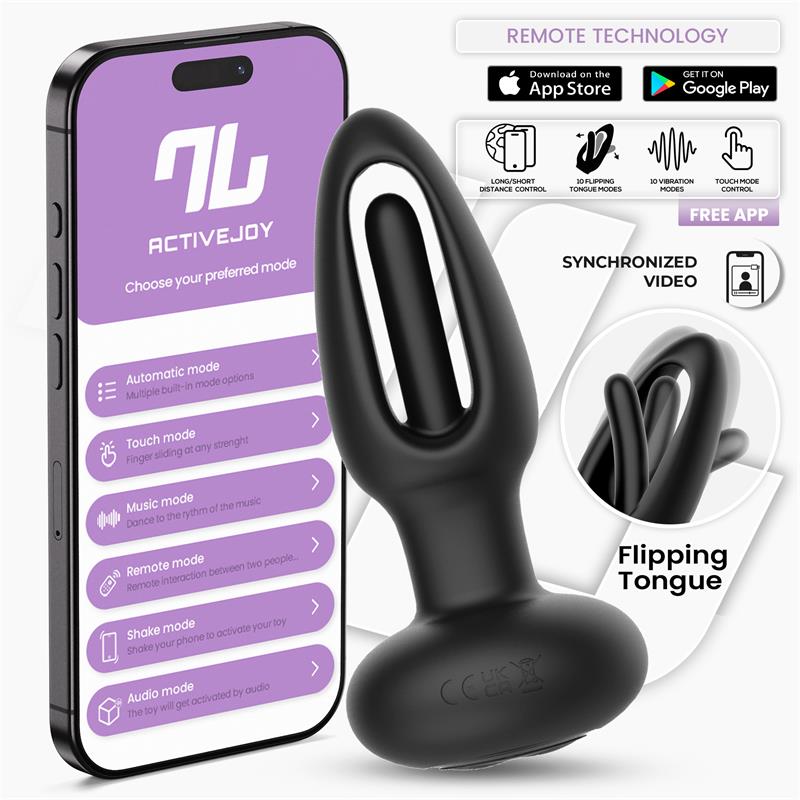 Zack Plug Anal con Flipping Tongue y Vibración con App - imagen 1